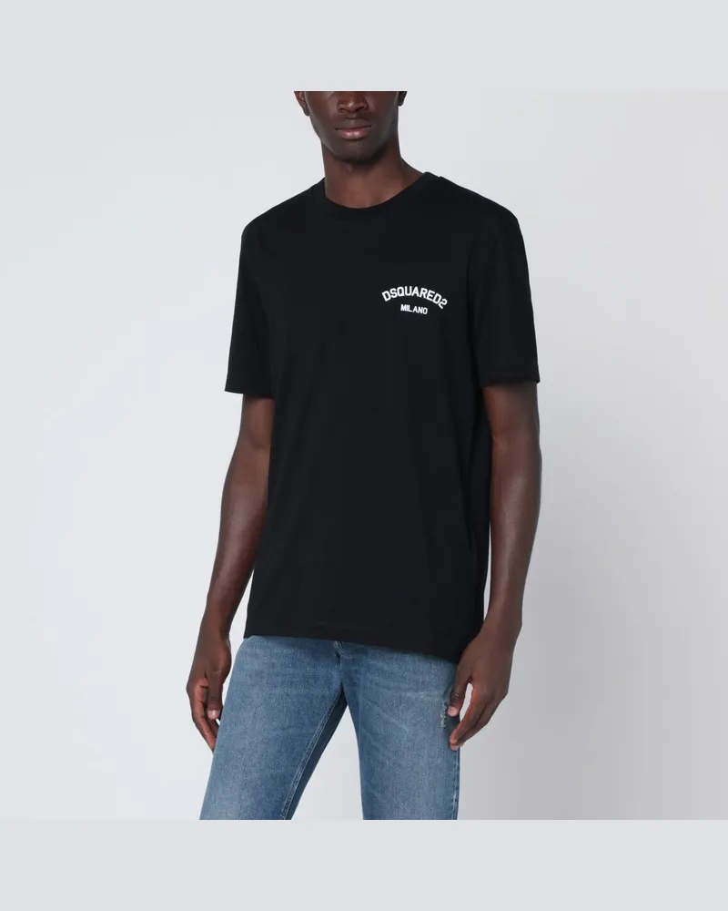 Dsquared2 Schwarzes T-Shirt mit Logo Schwarz