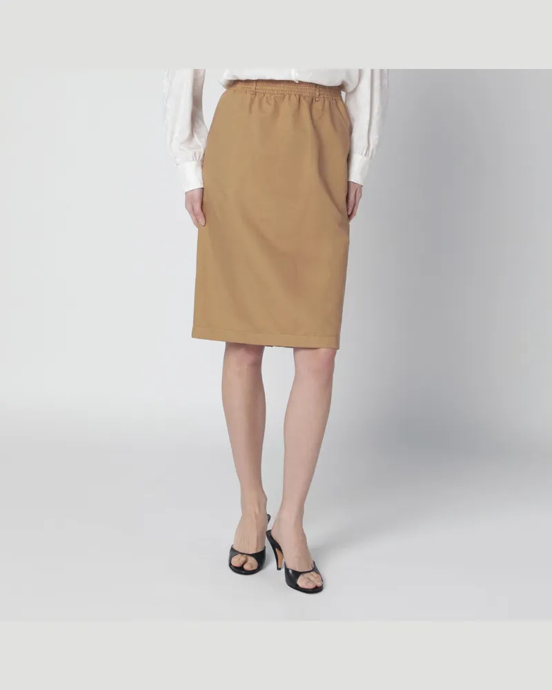 Chloé Beiger Midi-Bleistiftrock Brown