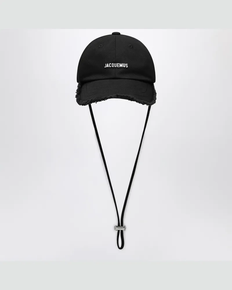 Jacquemus Schwarz Kappe La Casquette Artichaut aus Baumwolle Black