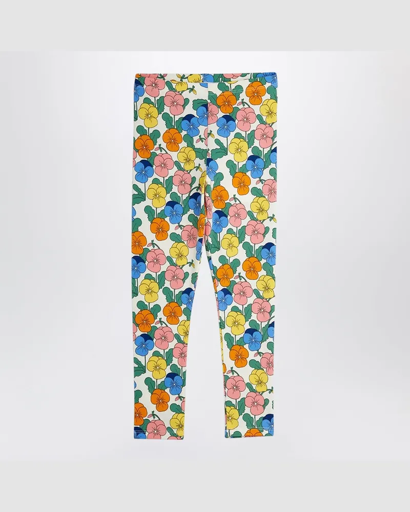 Mini Rodini Leggings Violas lila aus Bio-Baumwolle Multicolor