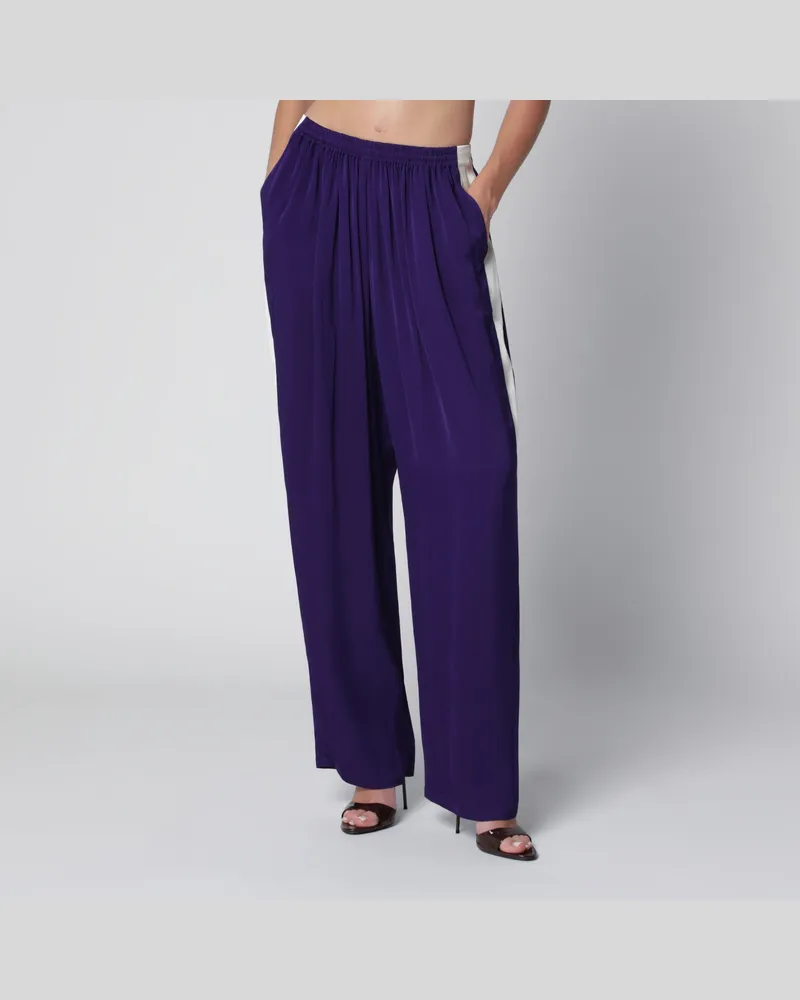 Alaïa Gerade Cady-Hose aus Viskose in Violett Purple