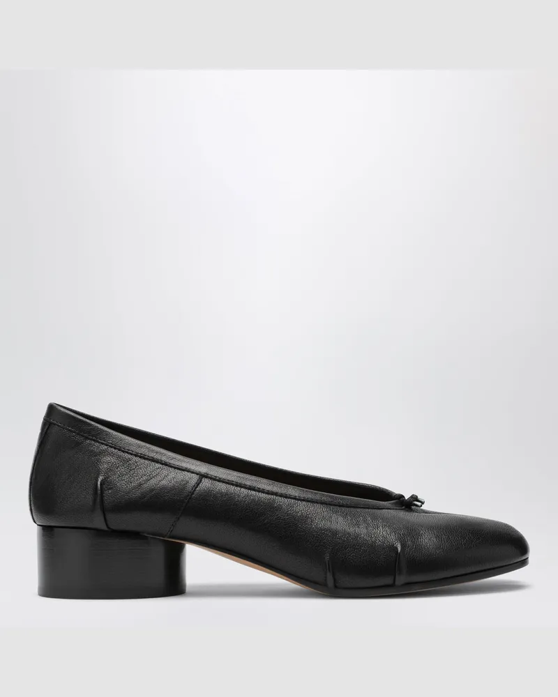 Maison Margiela Tabi black nappa leather ballet flats White