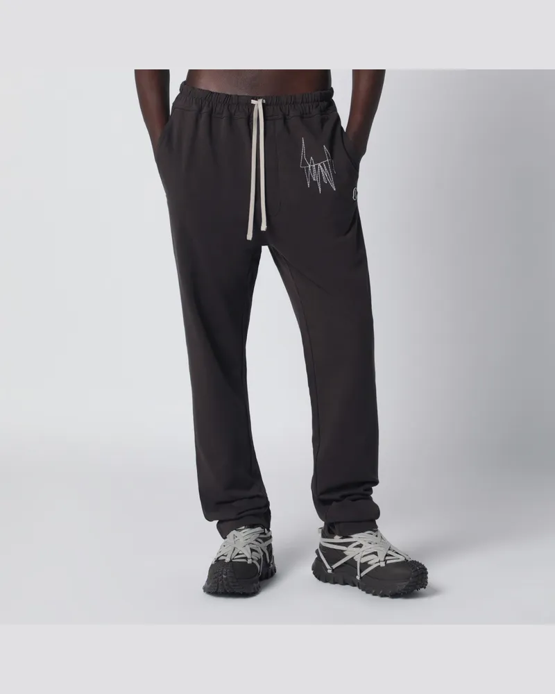 Moncler Schwarze Jogginghose aus Baumwolle Brown