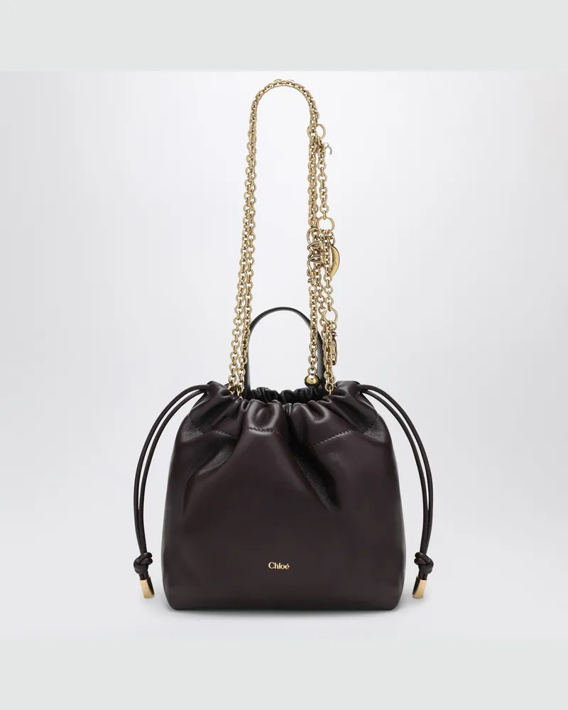 Chloé Mini-Schultertasche in Violett mit Kette 