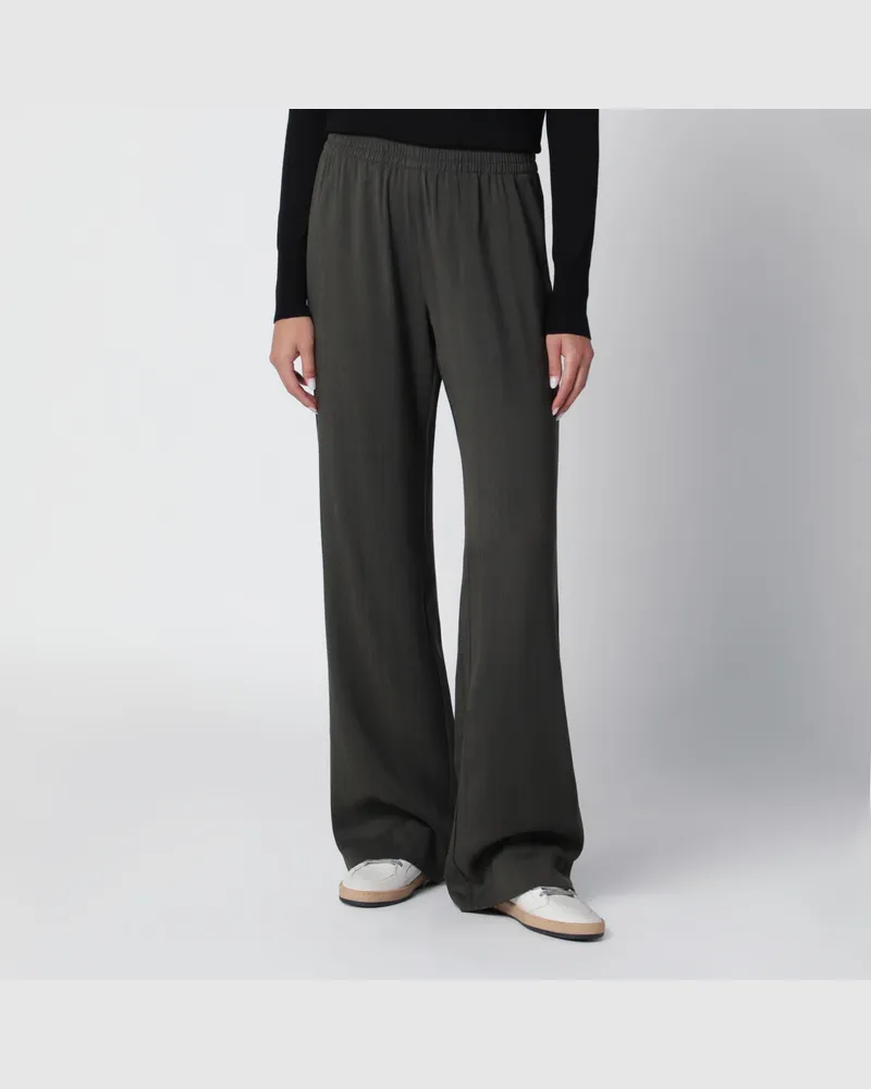 Golden Goose Dunkelgrüne Hose aus Wollmischung Green