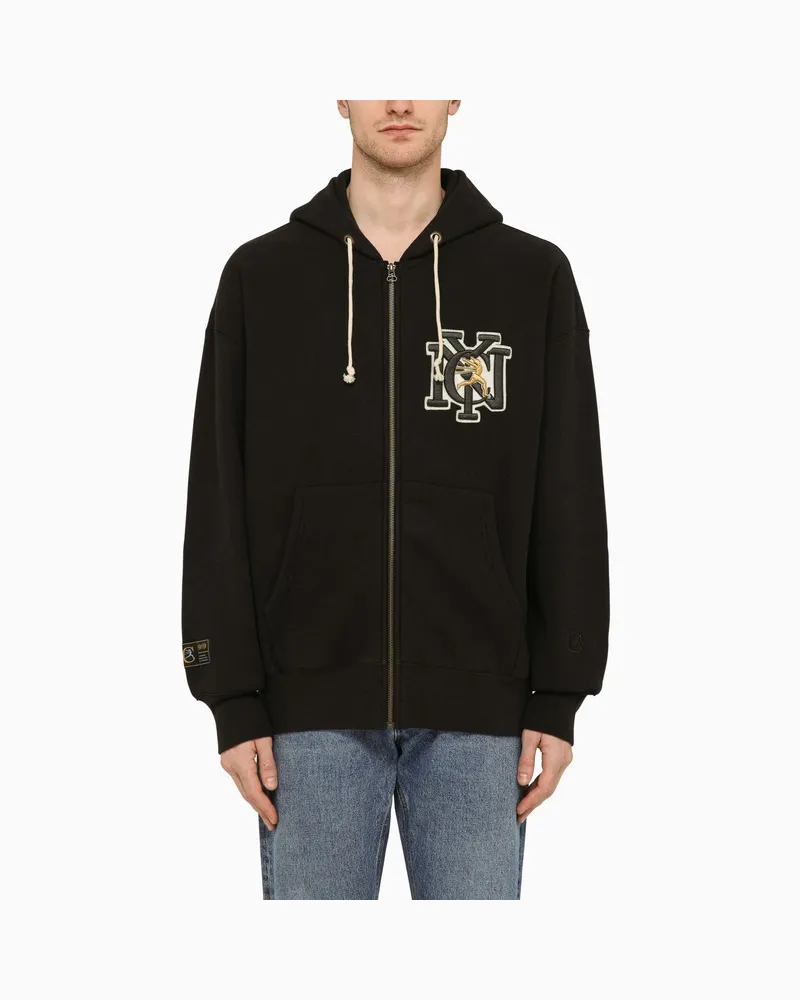 Champion Schwarze Kapuzenjacke aus Baumwollgemisch Schwarz