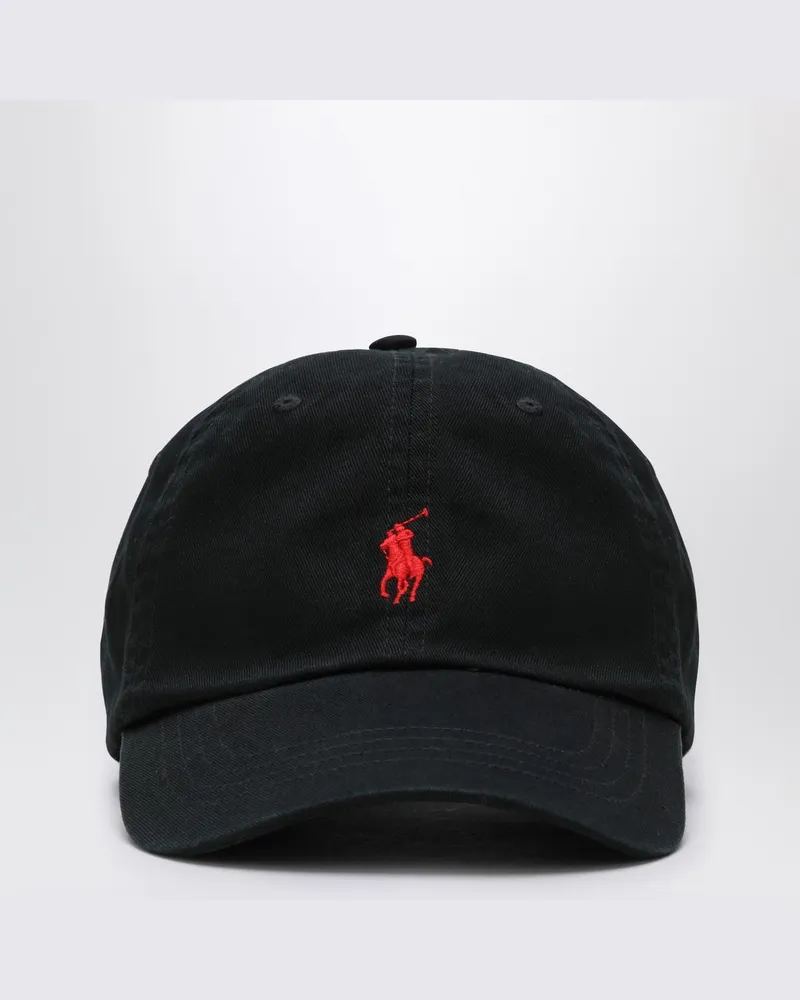 Ralph Lauren Schwarze Baseballkappe mit Logo Schwarz