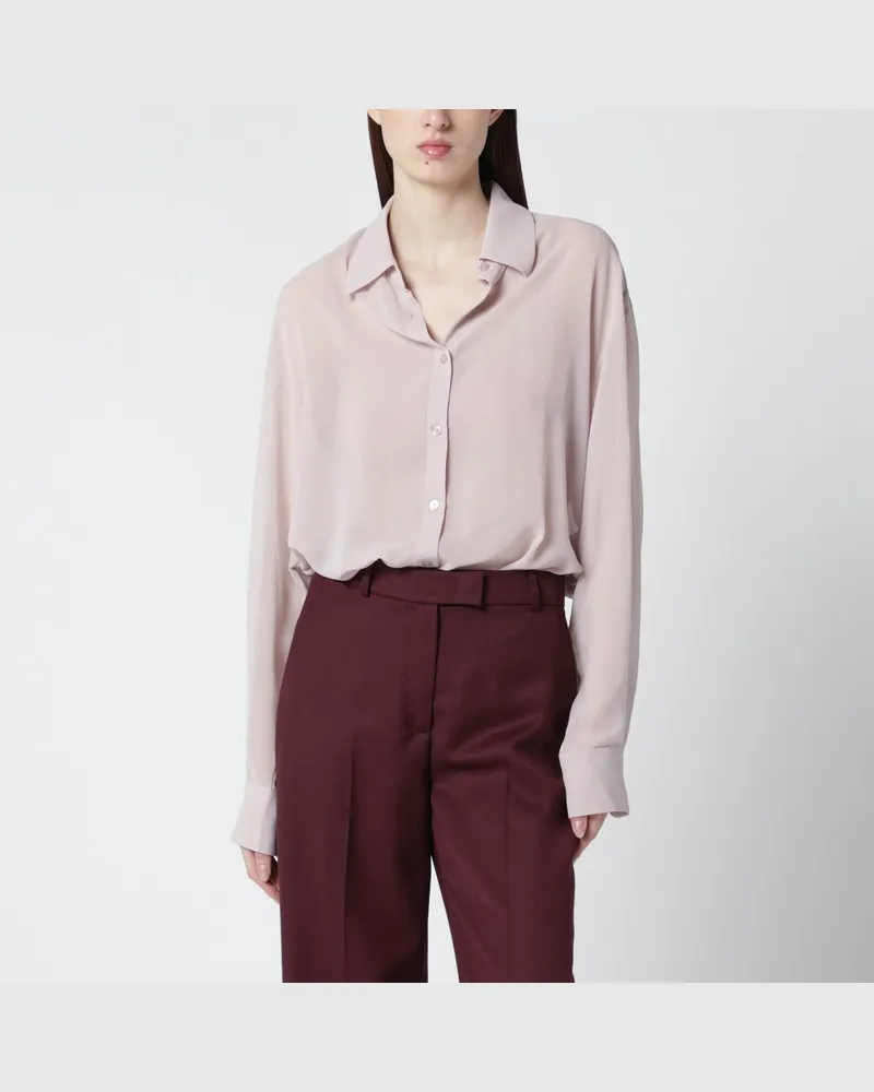 FRANKIE Shop Halbtransparente rosa Bluse Rosa