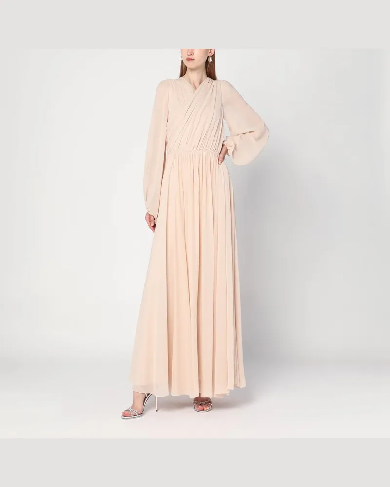 Alberta Ferretti Hellrosa Kleid aus Seidengeorgette Rosa