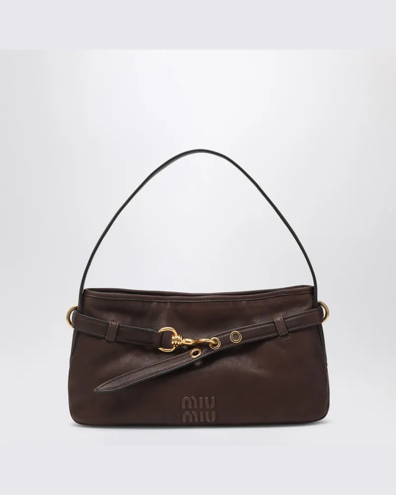 Miu Miu Aventure Regular Tasche Wurzelholzfarbe Braun