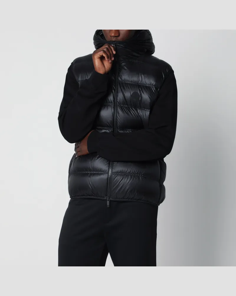 Moncler Gepolsterte Weste Panestrel aus schwarzem Nylon Black