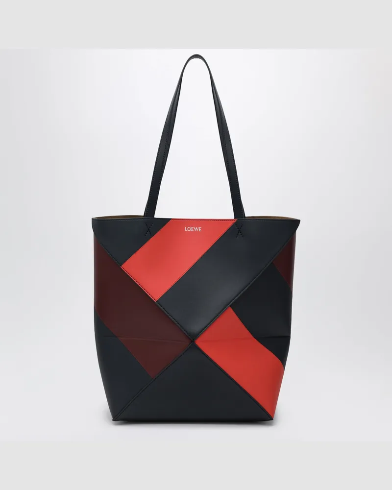 Loewe Puzzle Fold Tote aus Kalbsleder in Multicolor Multicolor