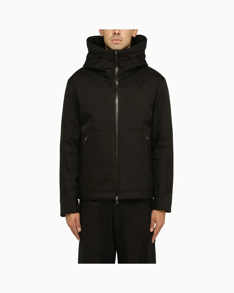 Herno Schwarze Jacke aus Nylon Schwarz