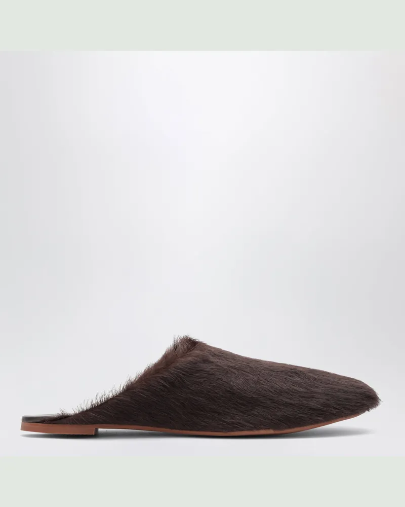 SENSO Braune Caelan Mules aus Leder in Ponyfell-Optik Brown
