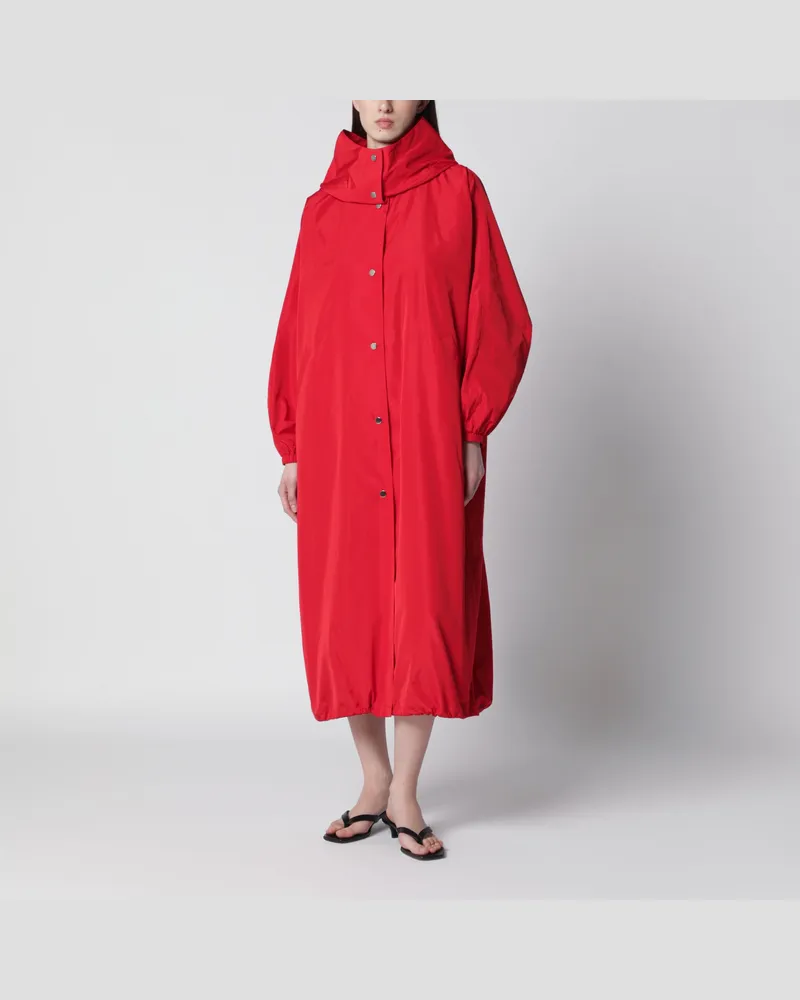 Róhe Oversize-Mantel in Rot aus Seidenmischgewebe Red