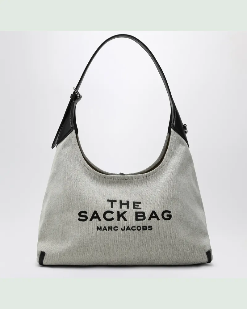 Marc Jacobs Sack Bag Beuteltasche aus Canvas und Leder Elfenbein/Schwarz White