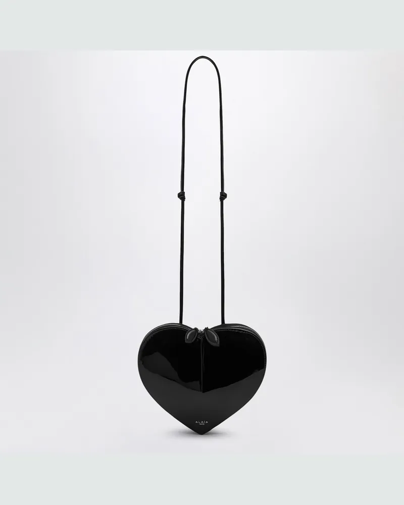 Alaïa Schwarze Le Coeur Tasche aus Lackleder 
