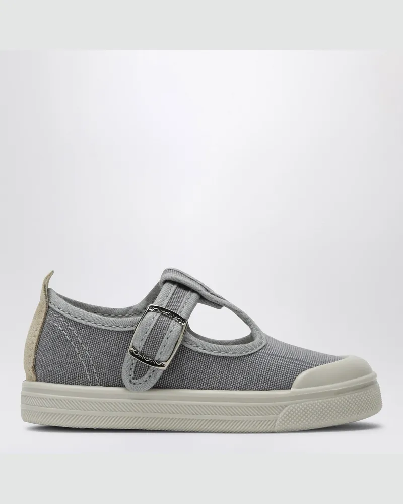 Il Gufo Grau Canvas Sandale Grey
