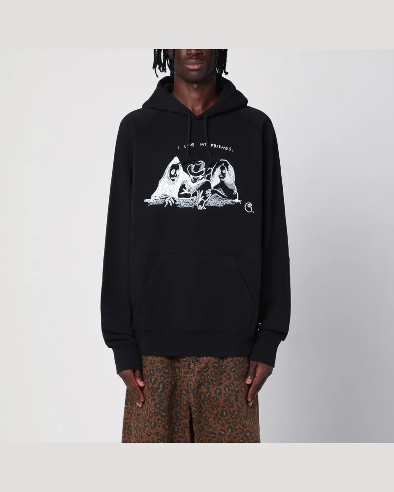 Carhartt WIP Schwarzer Hoodie Pfeffer Friends Schwarz