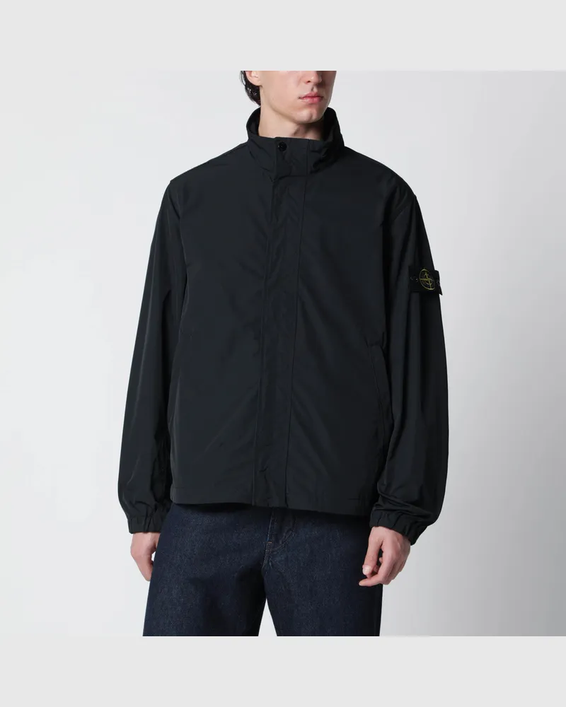 Stone Island Schwarze Jacke mit Reißverschluss Black
