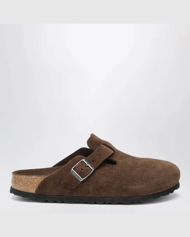Birkenstock Boston braune Wildlederclogs Brown
