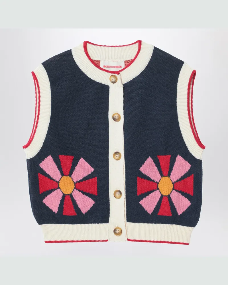 BOBO CHOSES Marineblauer Kaleidoscope Weste Blue