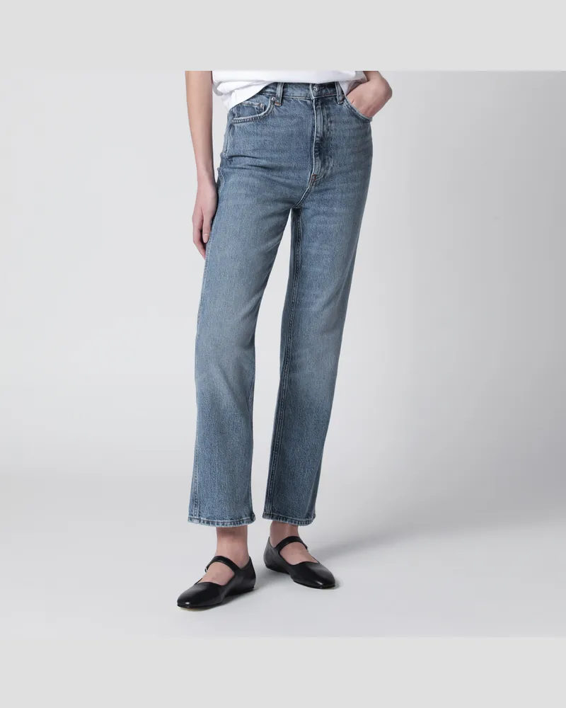 Anine Bing Bootcut-Jeans mit hoher Taille aus hellblauem Denim Light