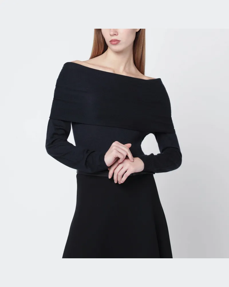 Max Mara Marineblauer leichter Kaschmirpullover Blue