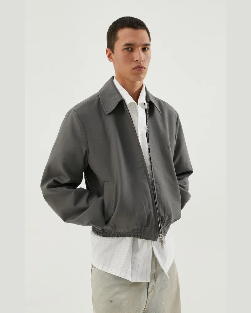 1989 STUDIO Leichte dunkelgraue Zip-Jacke Grey