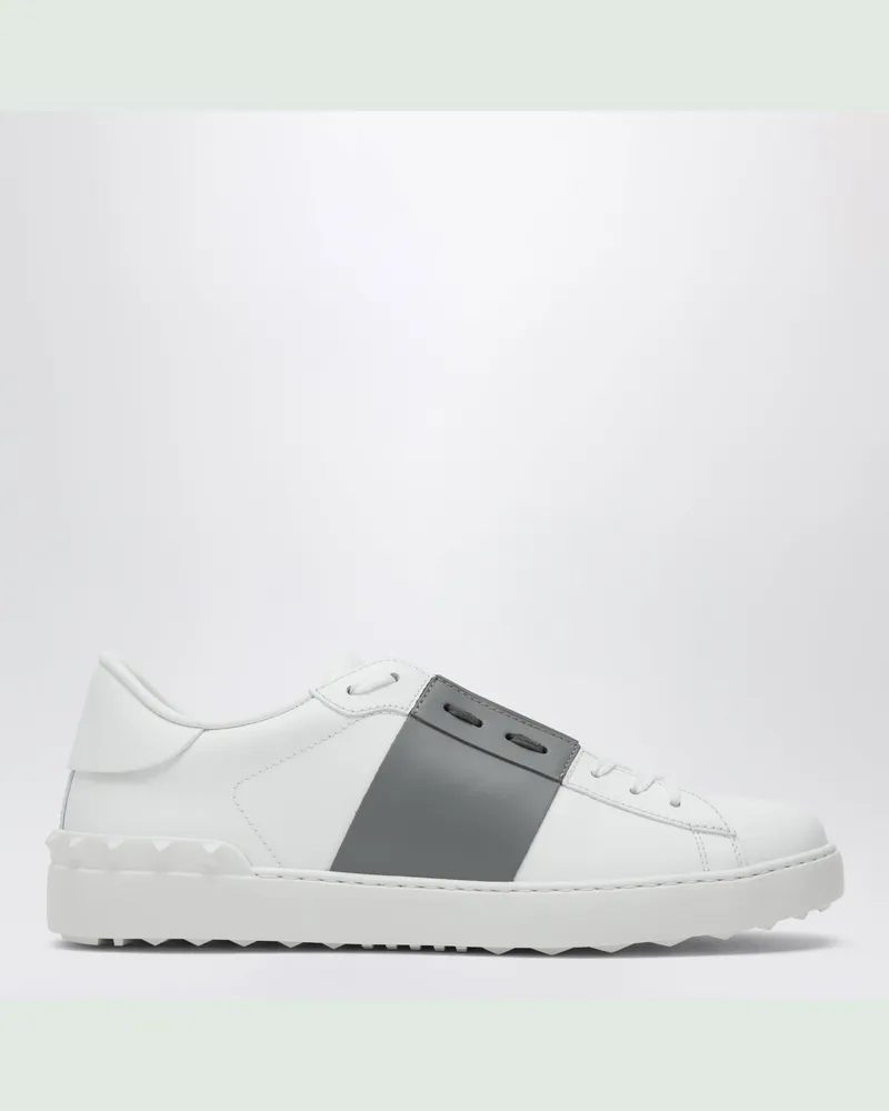 Valentino Garavani Weißer/dunkelstahlfarbener Sneaker White