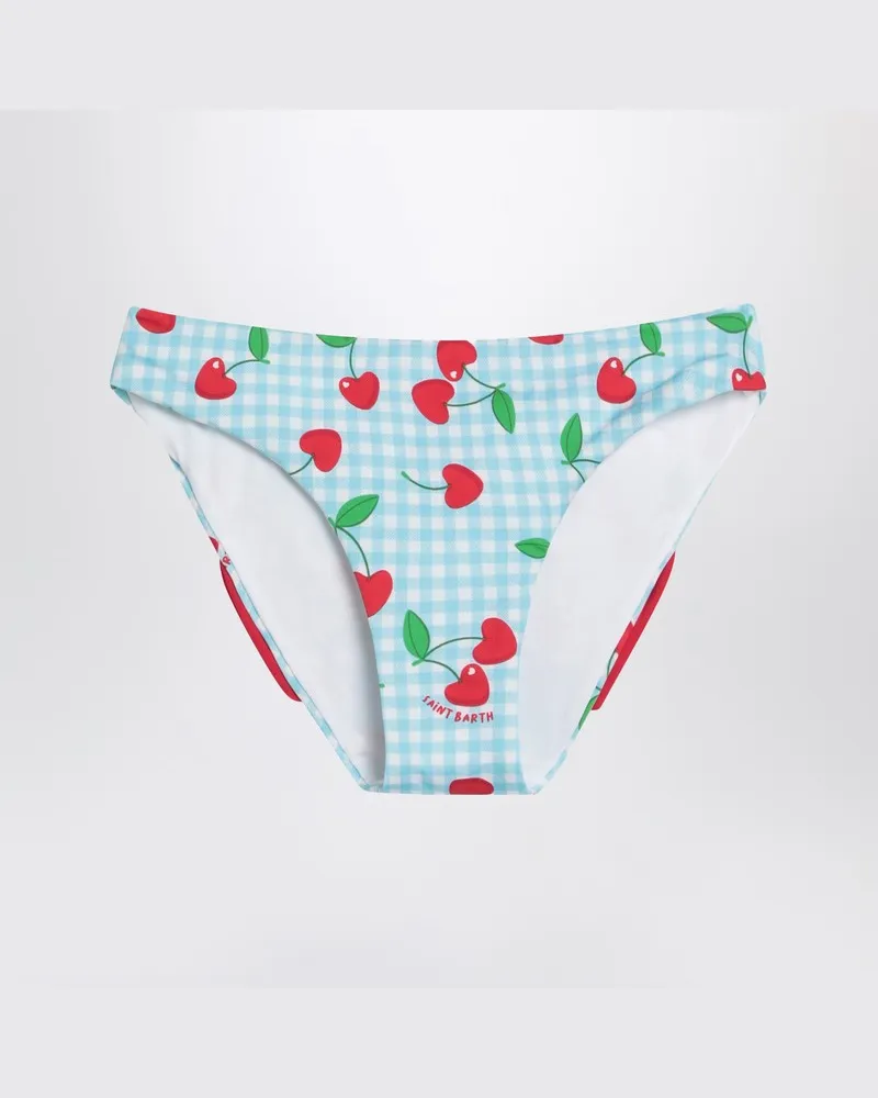 MC2 Saint Barth Slip Madame mit Vichy- und Kirschmuster Mehrfarbig