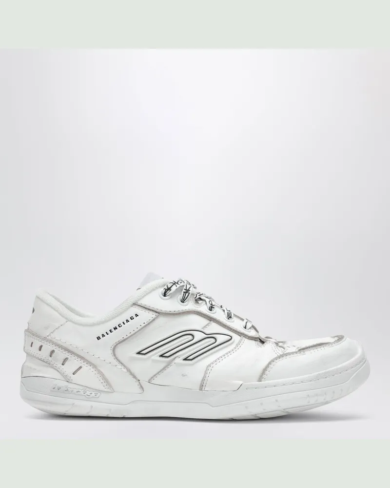 Balenciaga Hamptons Worn-Out Mid Sneakers weiß White