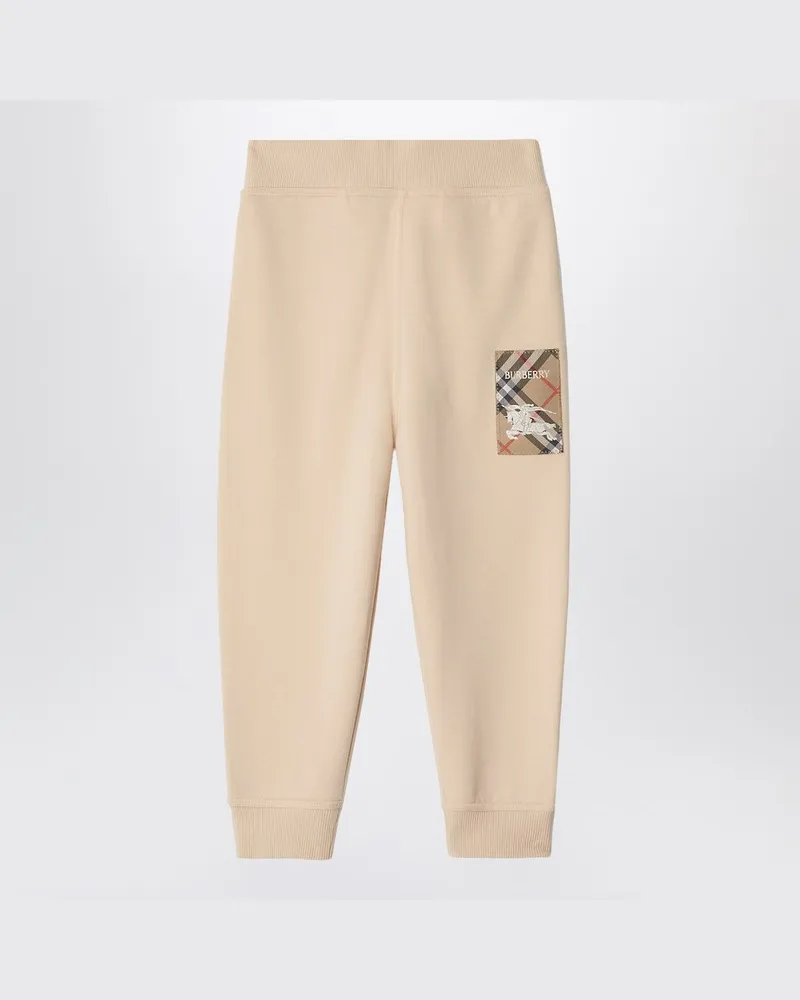 Burberry Hellbeigefarbene Jogginghose Beige