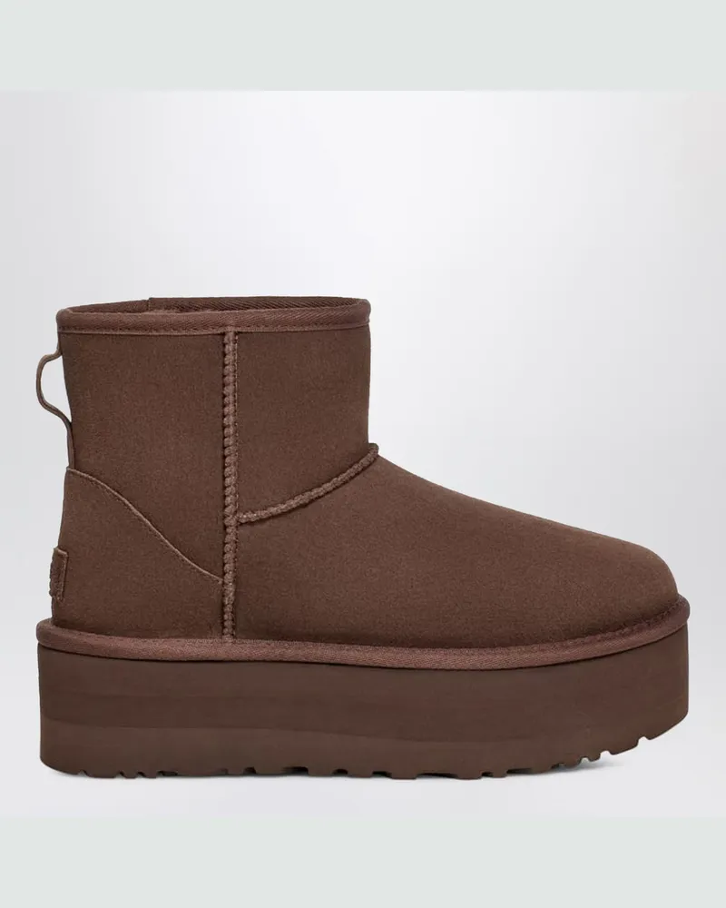 UGG Klassische Mini-Stiefel mit braunem Plateau Brown