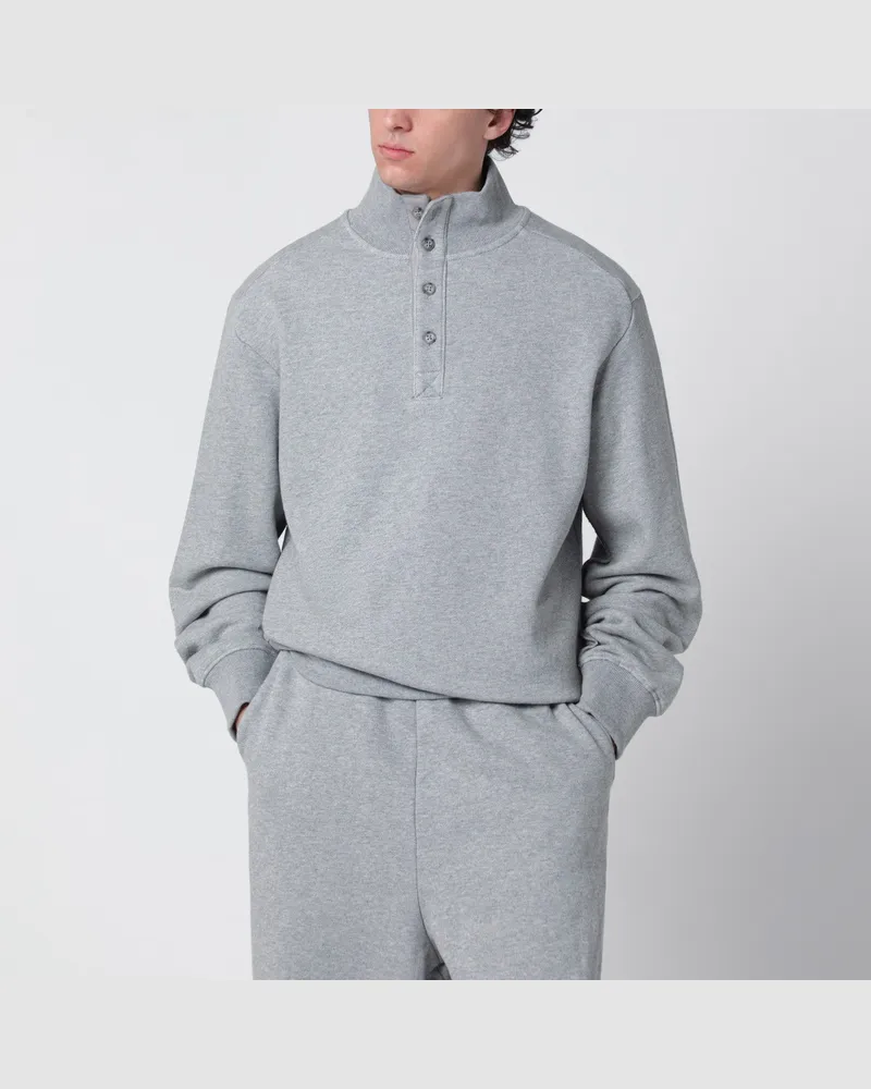 Entire Studios Grauer Baumwoll-Cardigan mit Knöpfen Grey