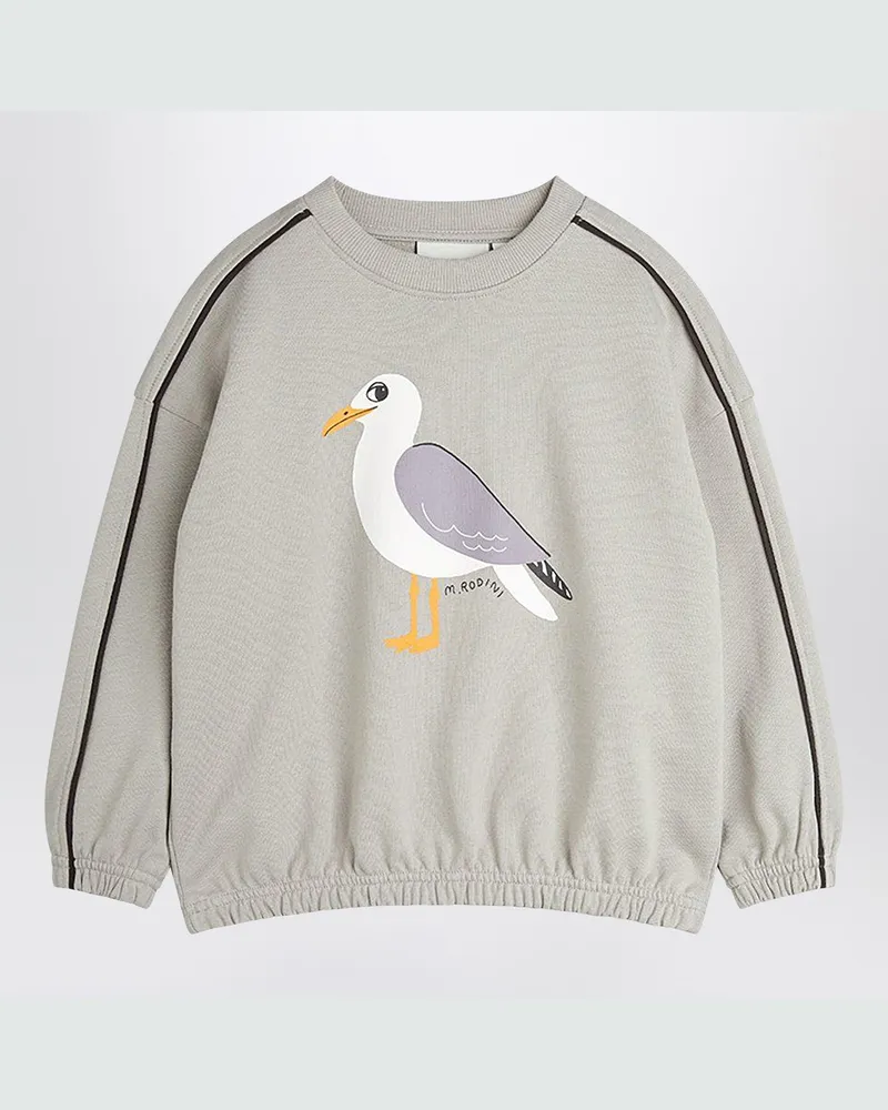 Mini Rodini Grau Sweatshirt mit Möwenprint Grey