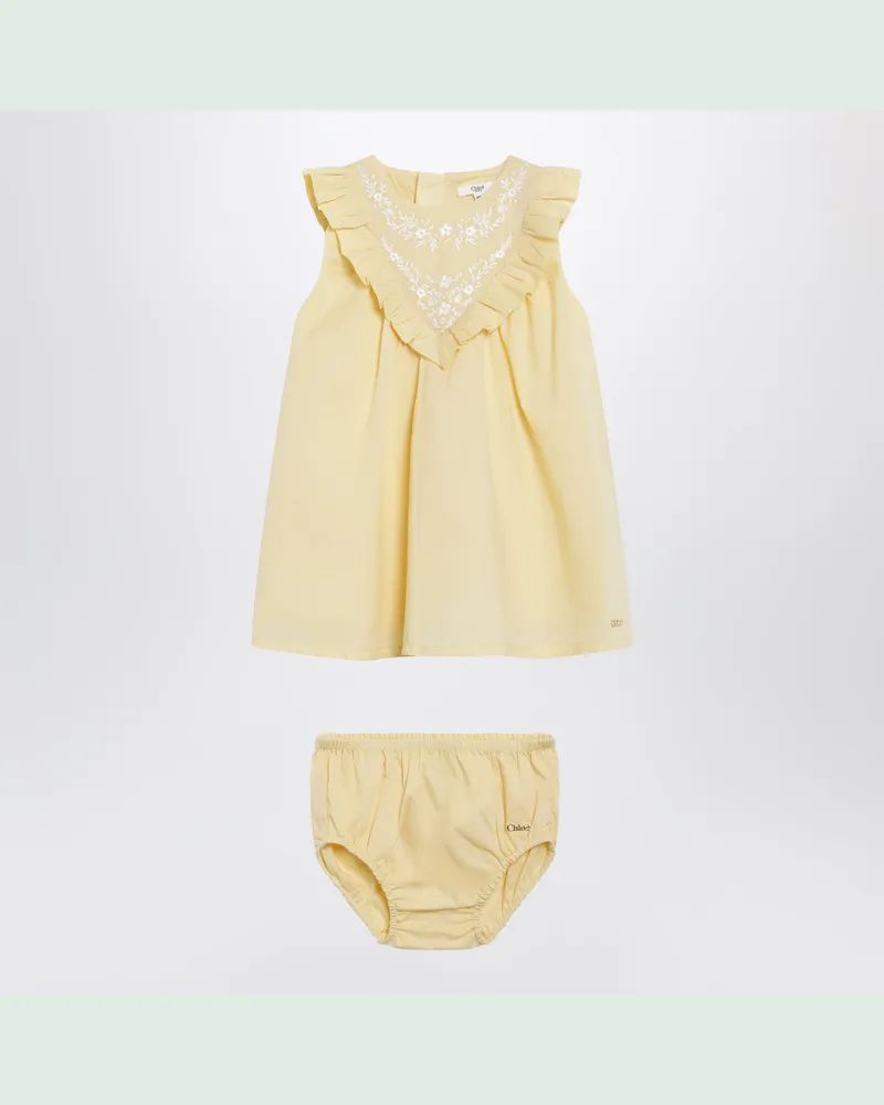 Chloé Yellow cotton dress with culottes Yellow