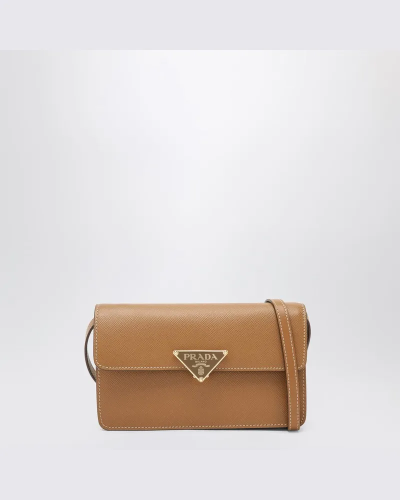 Prada Mini-Tasche in Karamellfarbe aus Saffiano Braun