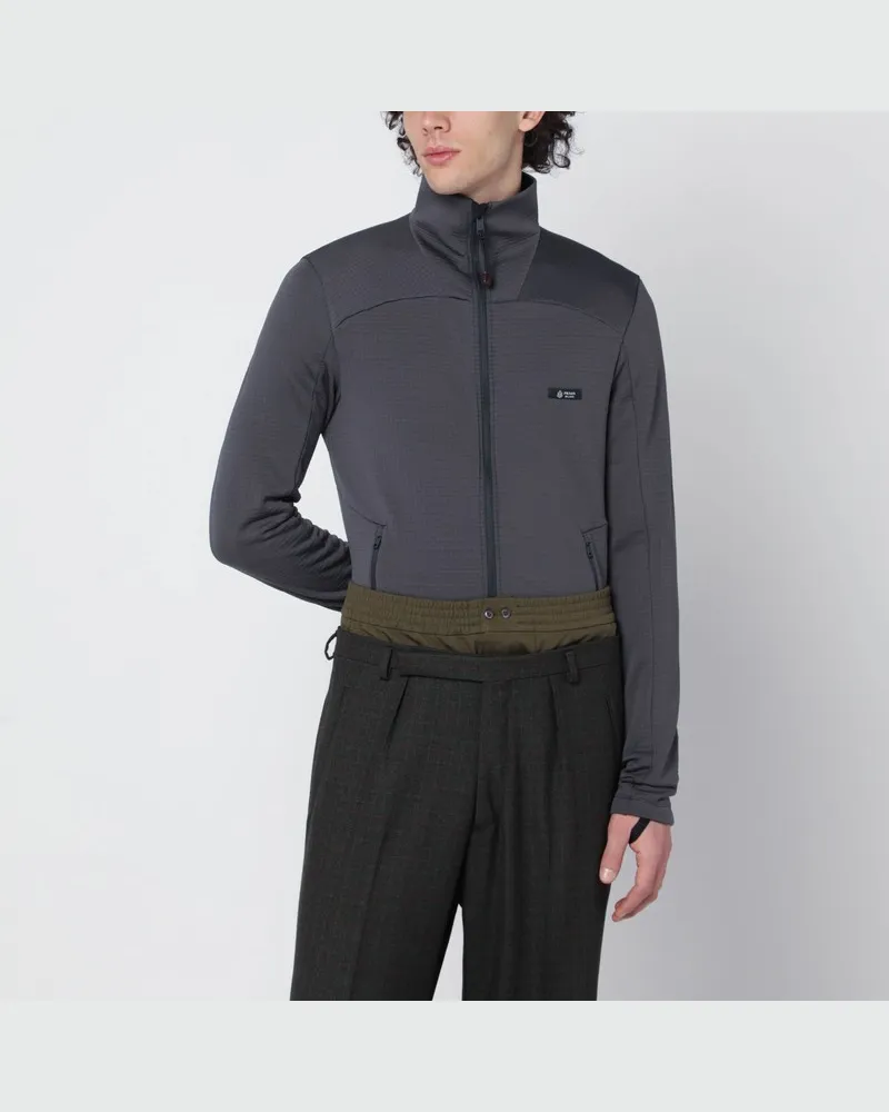 Prada Graues Sweatshirt aus technischem Gewebe Grau