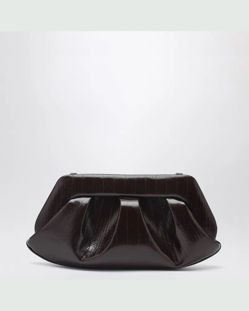THEMOIRÈ Emera Clutch in Schokoladenbraun Brown