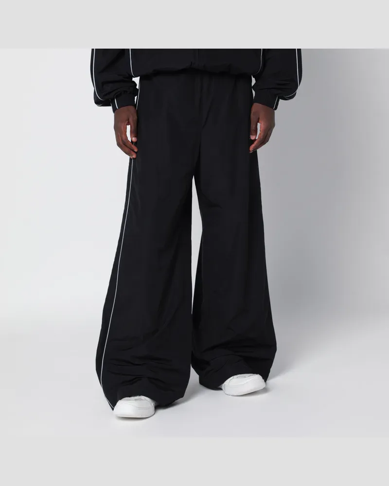 Balenciaga Schwarze Sporthose aus Baumwollmischung Black