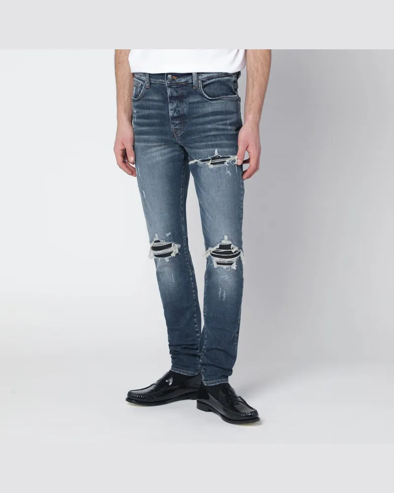 Amiri MX1 Jeans in dunklem, ausgewaschenem Indigo Blau