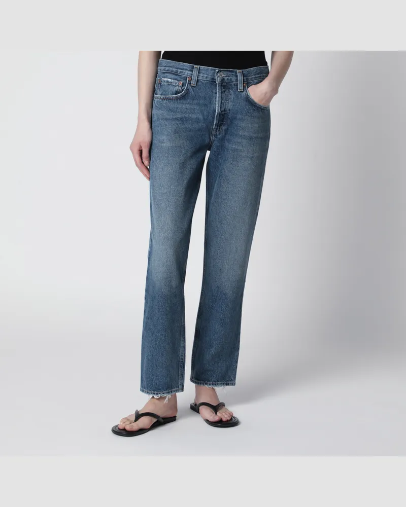 AGOLDE Romney Jeans aus mittelblauem Indigo-Denim Blue