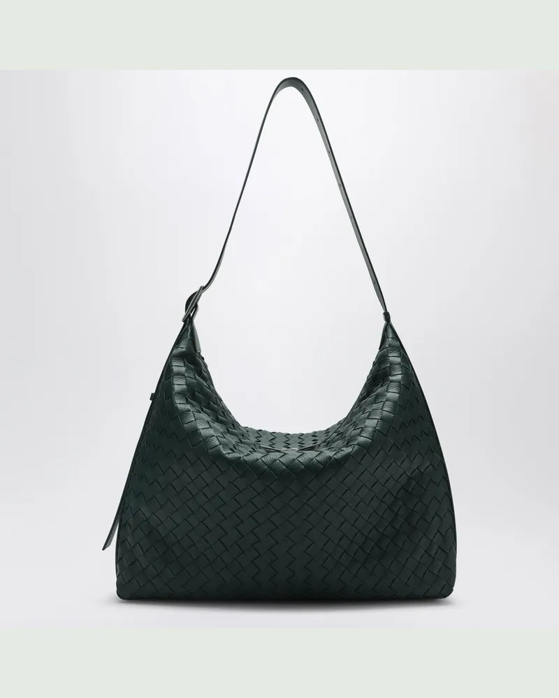 Bottega Veneta Hobo-Bag Traveler aus Hirschleder in Grün Green