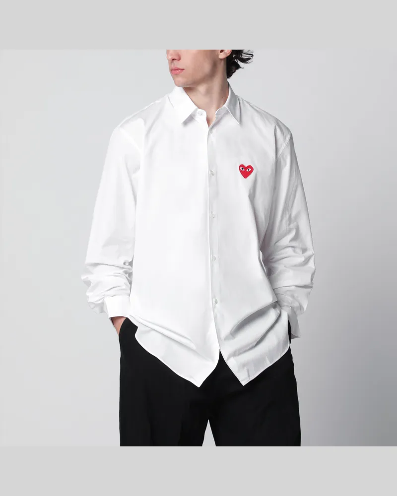 Comme des Garçons Weißes Baumwollhemd White