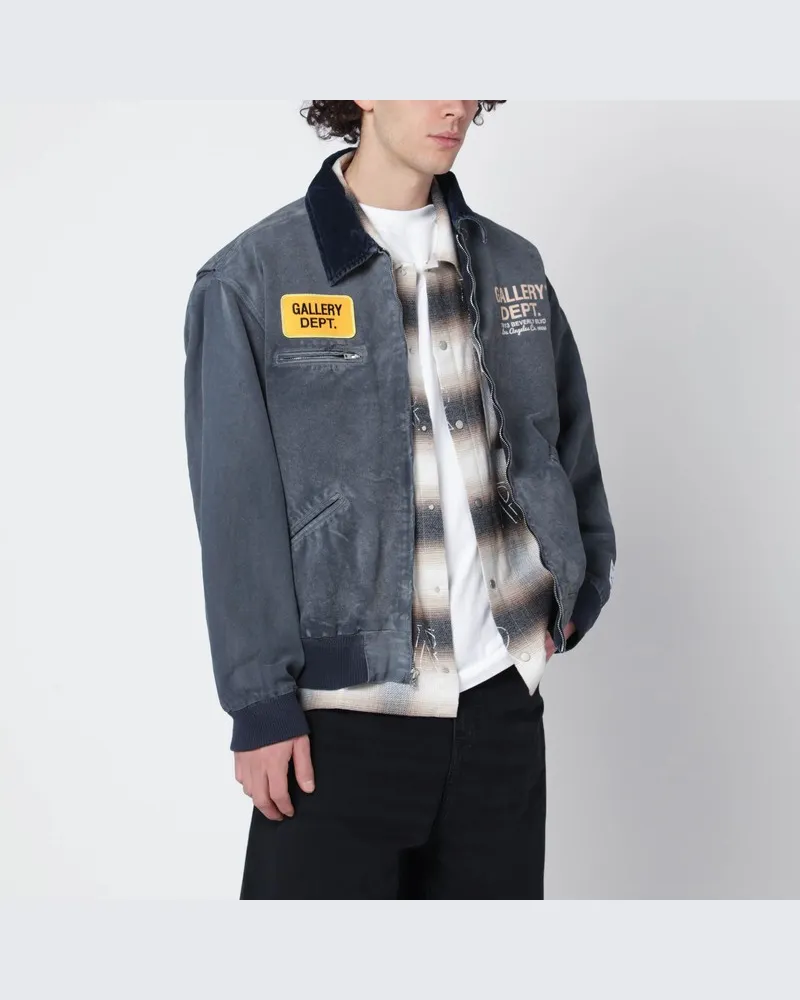 GALLERY DEPT. Marineblaue Baumwolljacke mit Reißverschluss Blau