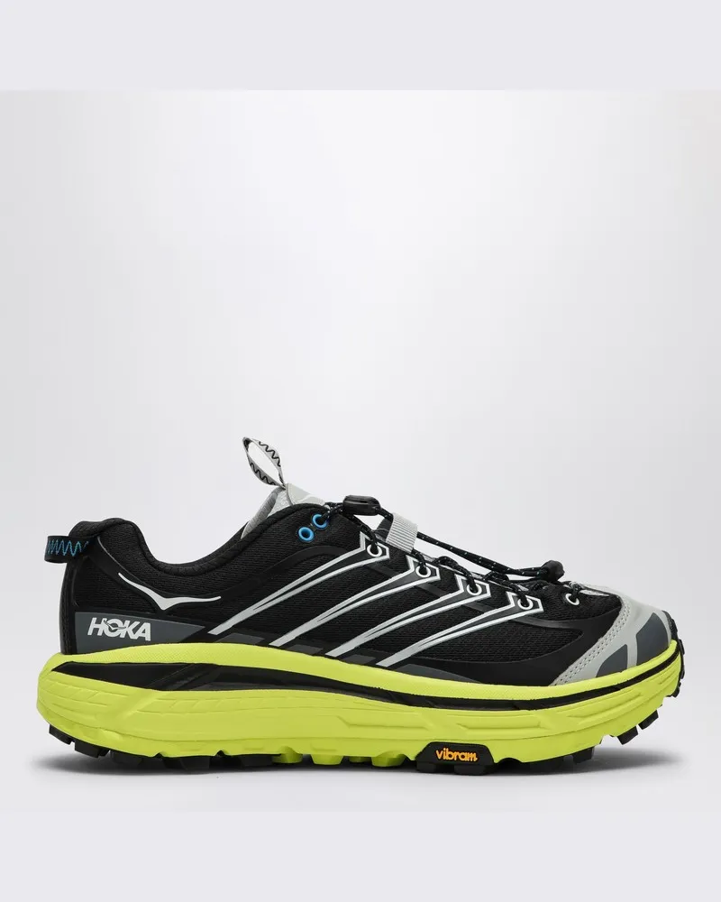 HOKA ONE ONE Schwarz-gelber Sneaker Mafate Three2 Schwarz