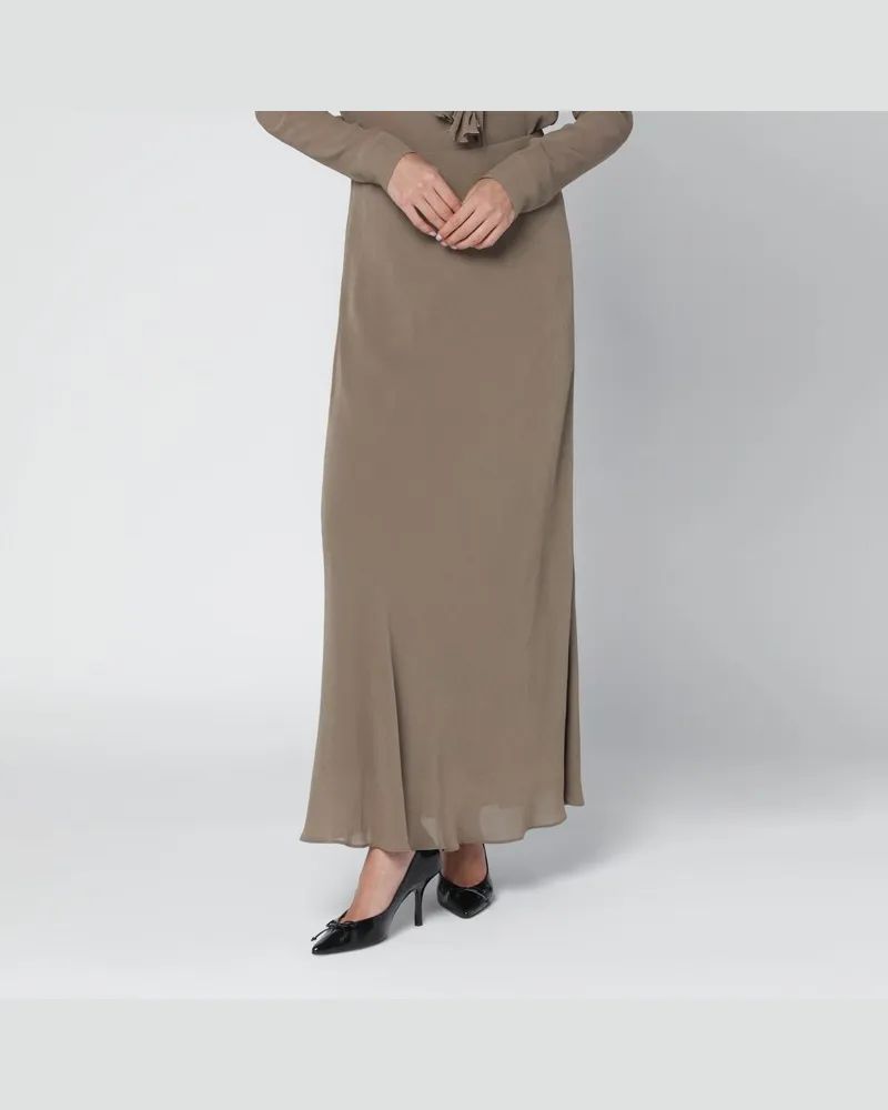 Alberta Ferretti Langer Rock aus beiger Viskose Beige