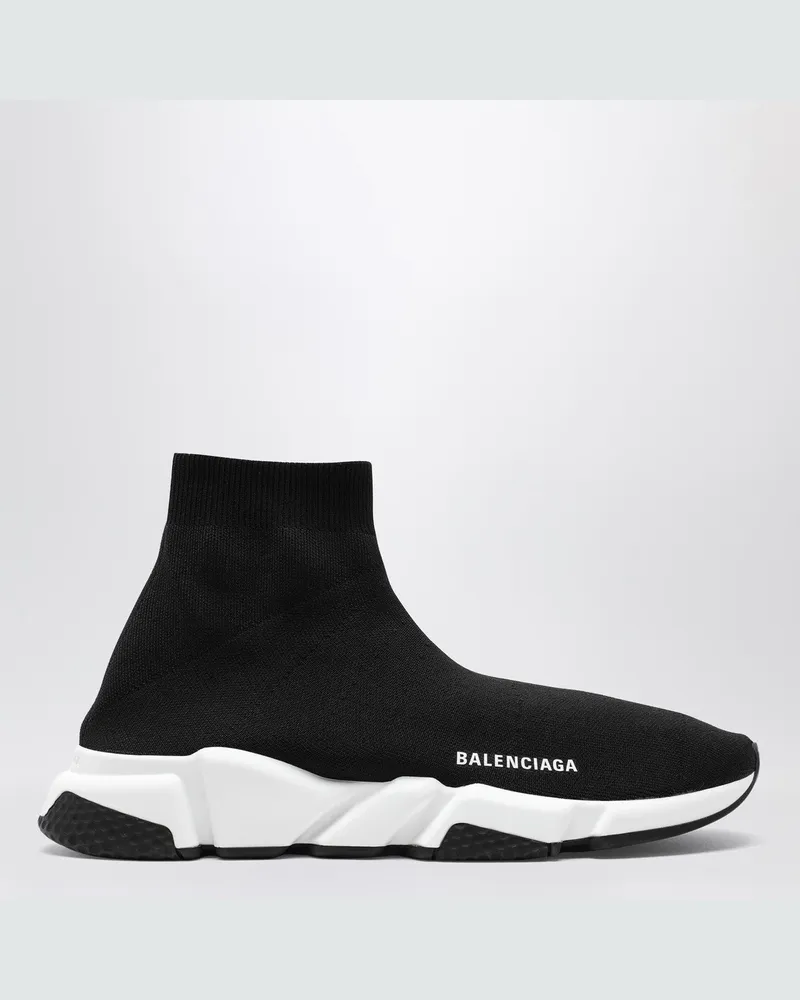 Balenciaga Turnschuh Speed aus schwarzem und weißem Mesh Black