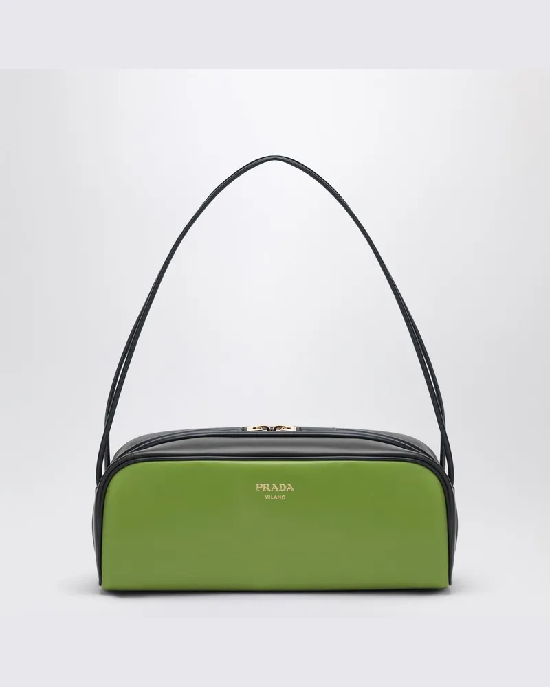 Prada Swing Tasche Ebenholz/Grün Grün